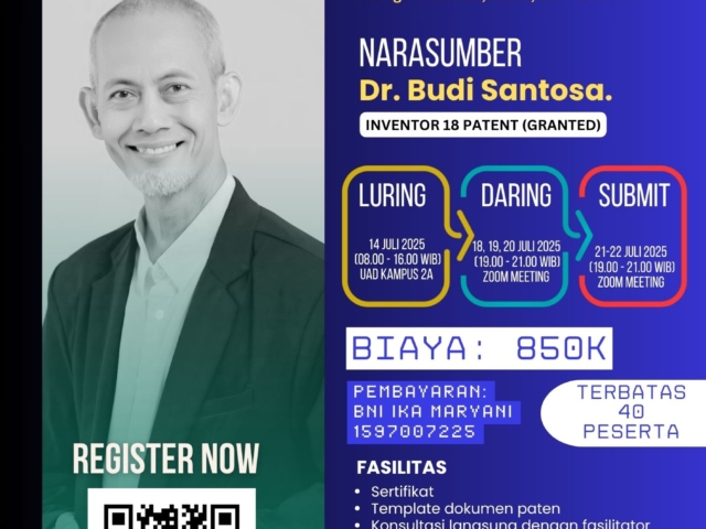 Workshop dan Pendampingan Draft Paten bagi Dosen dan Mahasiswa Prodi Pendidikan Program Doktor FKIP UAD